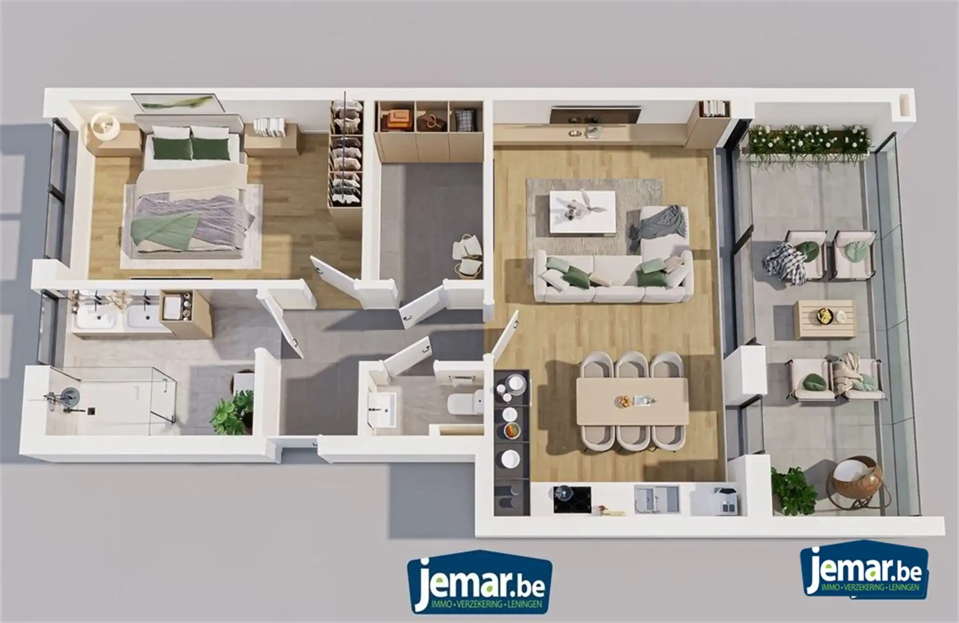 Appartement op 1ste verdiep links foto {{pictureIndex}}