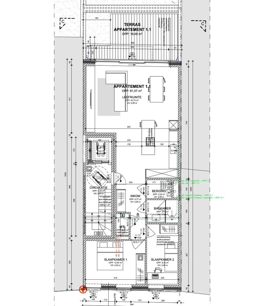 Nieuwbouwappartement met 2 slaapkamers en lift in het centrum. foto 6