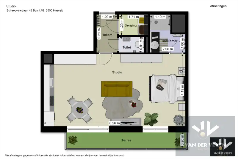 Lichtrijke studio met loftgevoel en terras op een Top locatie foto 12