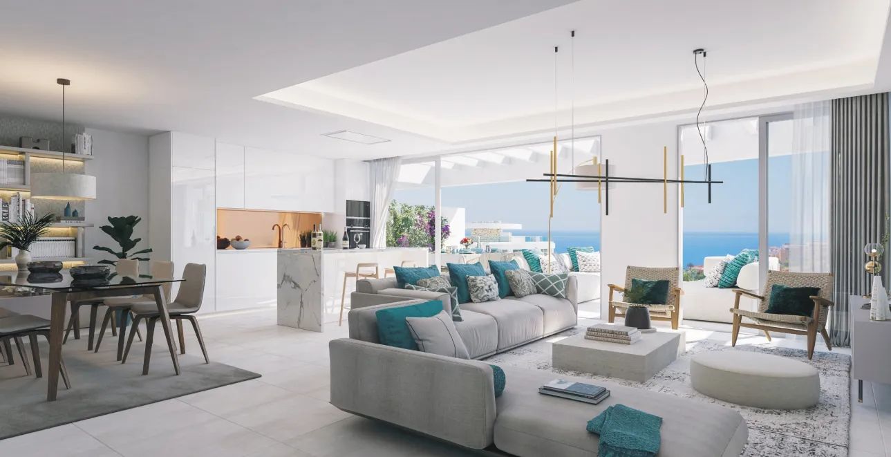 Luxe appartementen en penthouses met panoramisch zeezicht in Mijas foto 2