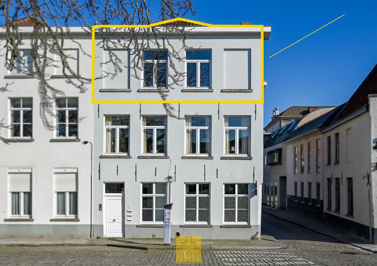 dakappartement 125 m2 in herenhuis aan de Potterierei foto 2