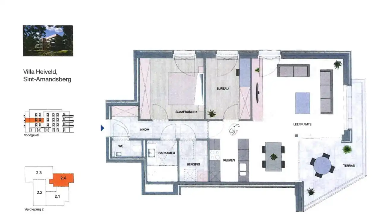 LUXUEUS NIEUWBOUWAPPARTEMENT MET SLAAPKAMER, BUREAU EN RUIM TERRAS foto 36