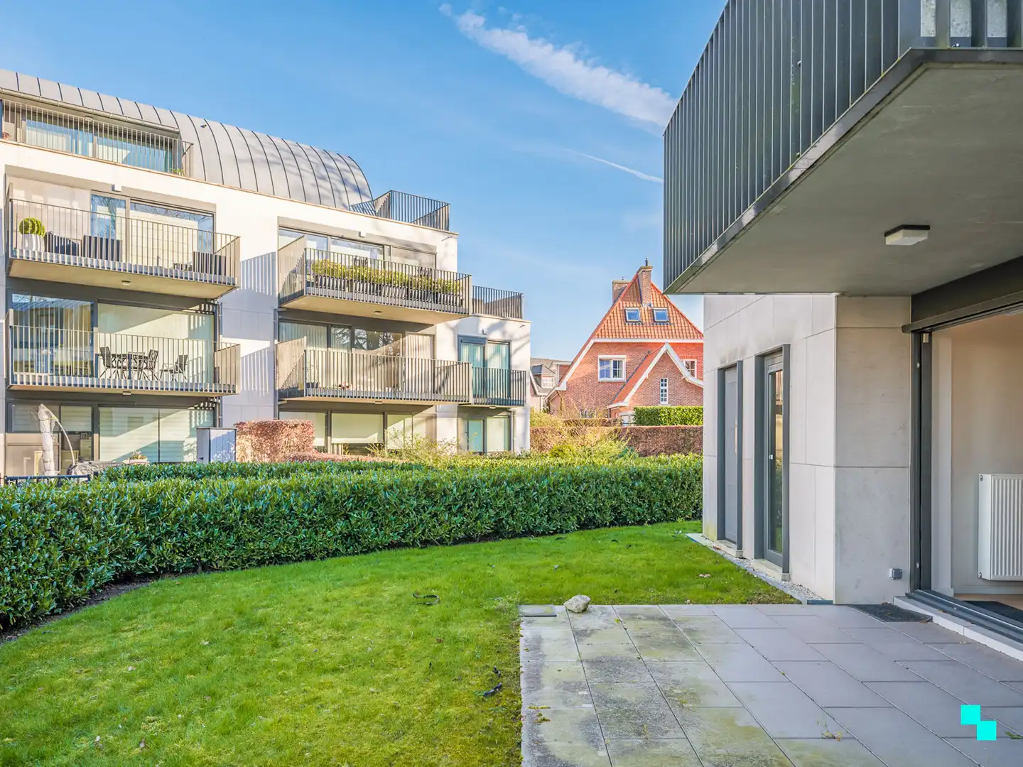 Stijlvol gelijkvloers appartement in zeer groene omgeving foto 26