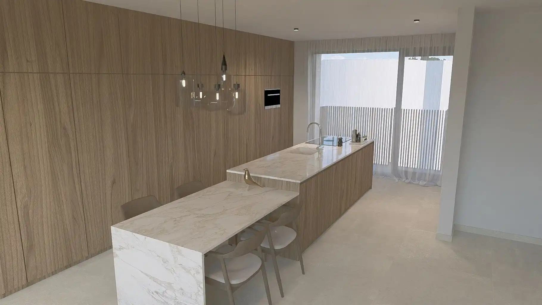 Uitzonderlijk ruim duplex appartement, voorzien van 2 (+1) slaapkamers gelegen op de tweede en derde verdieping met 3 terrassen en ondergrondse parkeerplaats in hartje Maaseik.  foto 3