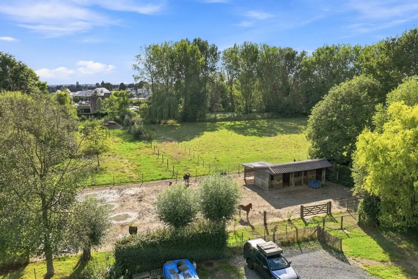Karaktervol interbellum huis met bijgebouw én bouwgrond op 7.782 m² foto 2