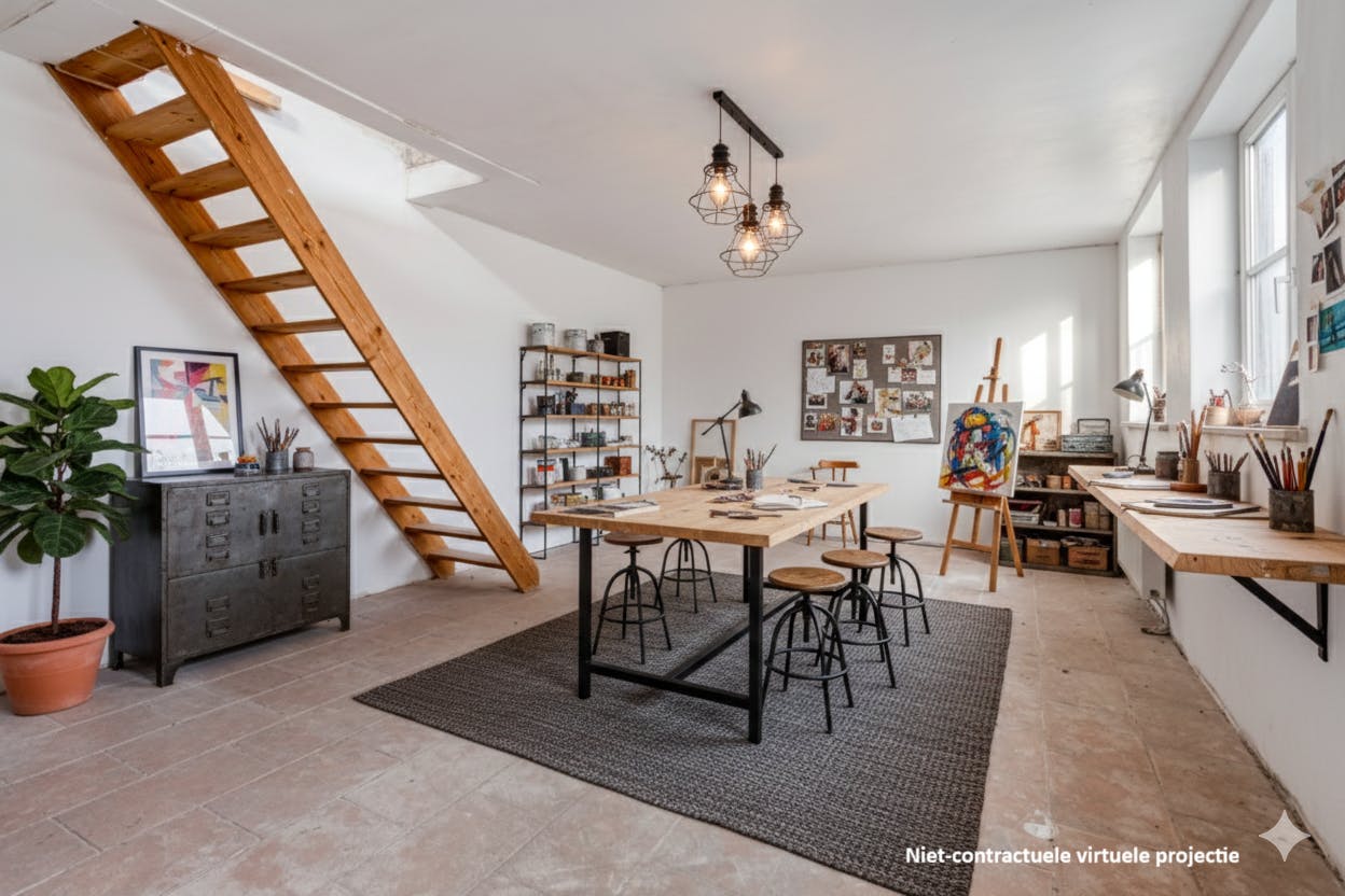 Handelspand met appartement en atelier te koop in Adegem foto 23