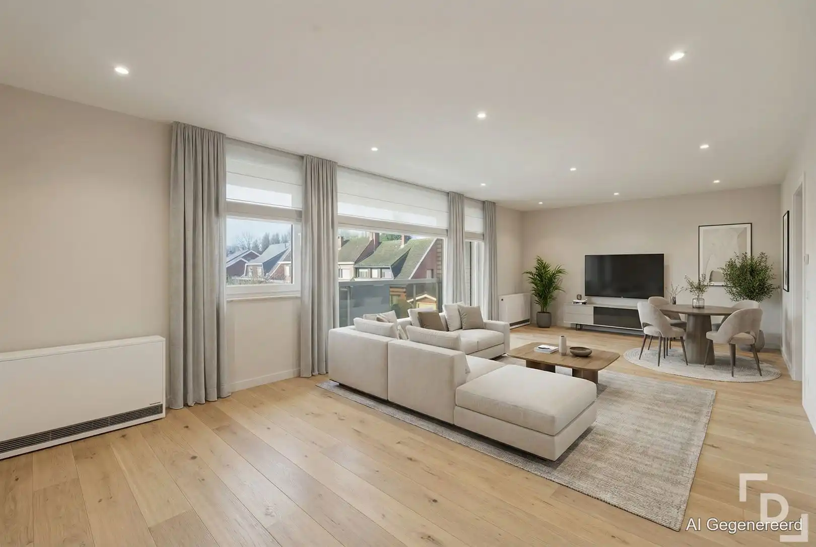 Ruim appartement met 3 slaapkamers en garage te koop in de groene omgeving van Ieper. foto 3