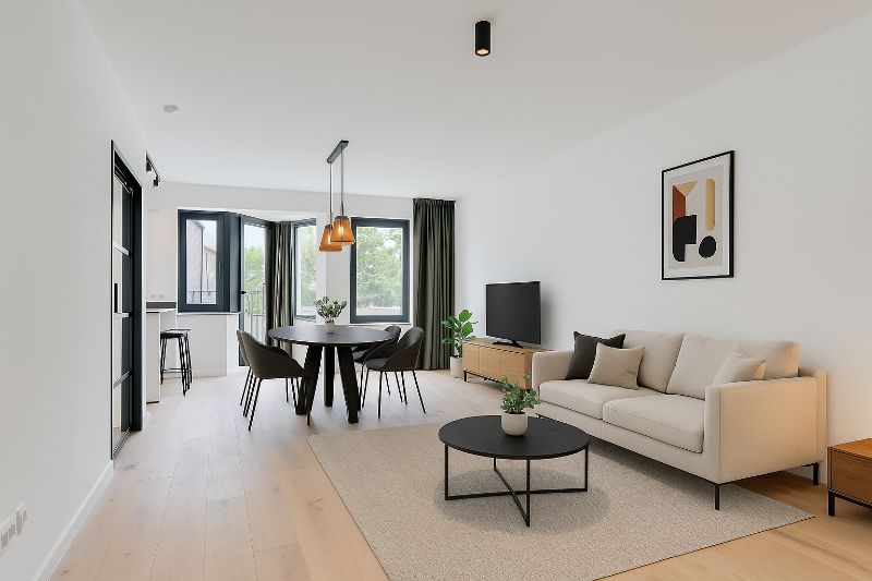 Stijlvol appartement met terras te koop in hartje Zeveneken! foto {{pictureIndex}}