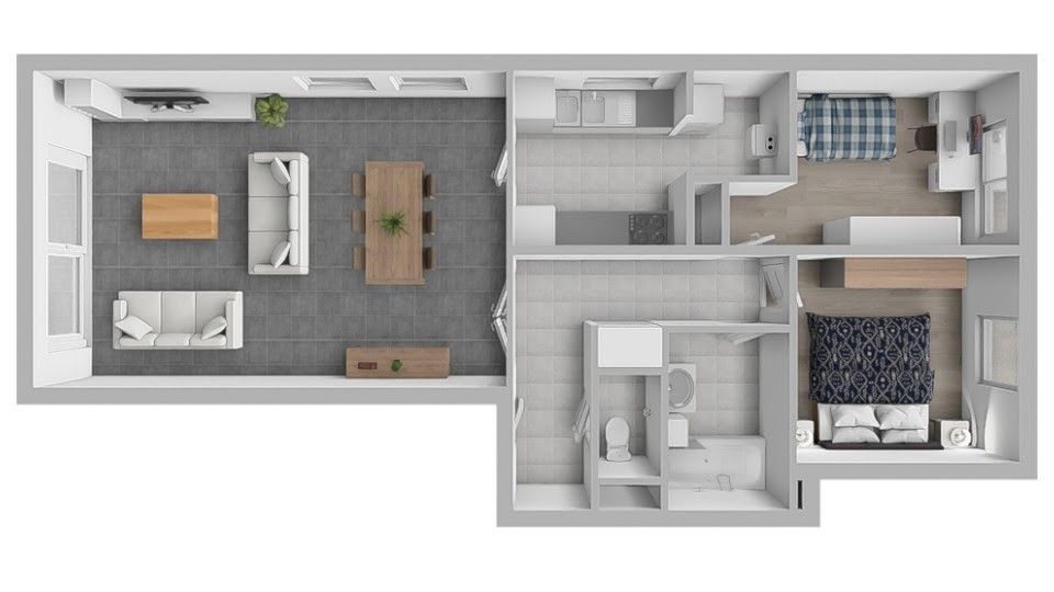 Gelijkvloers appartement + tuin en garagebox foto 22