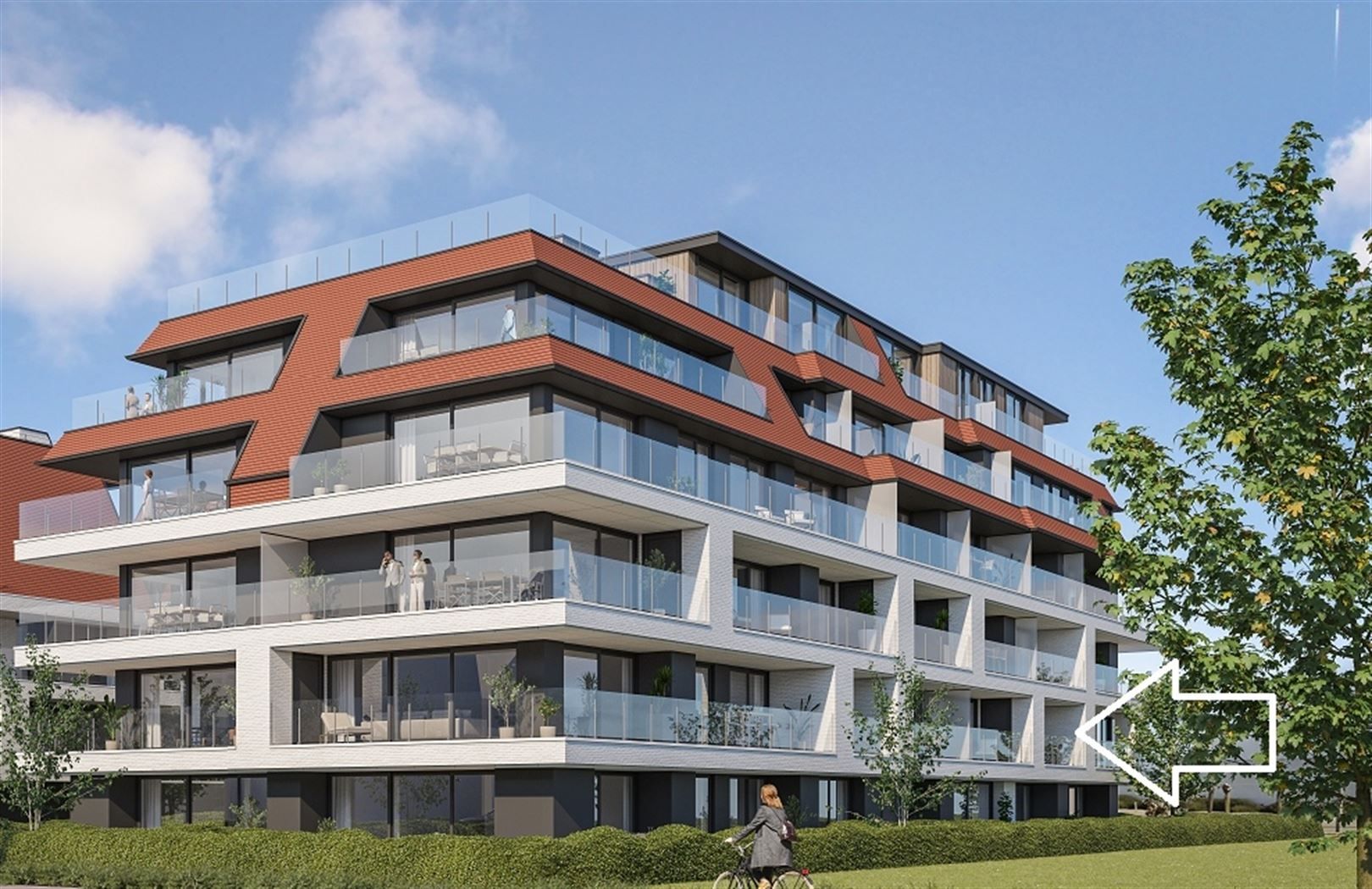 C0102 : Riant appartement met 1 slpk zongericht, grote woonkamer, prachtig terras foto 2