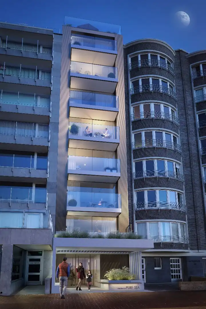 De res. Pure Sea: 7 luxe appartementen met frontaal zeezicht in Oostduinkerke.  foto 11