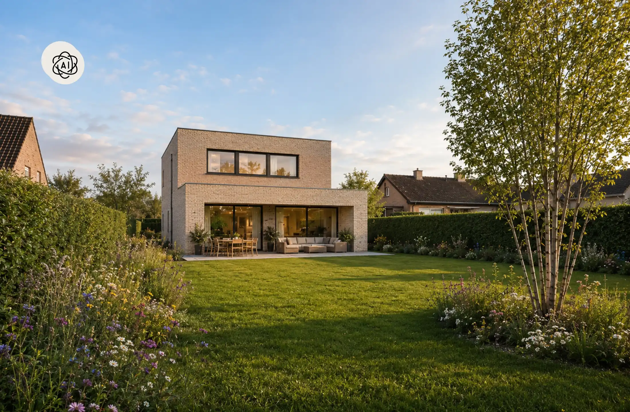 Moderne nieuwbouwvilla met 4 slk en bureau, in Marke foto 5