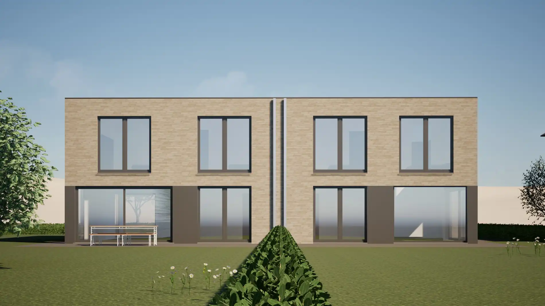 Moderne halfopen bebouwingen op ruime percelen (<973 m²) met landelijke verzichten te Torhout foto 4
