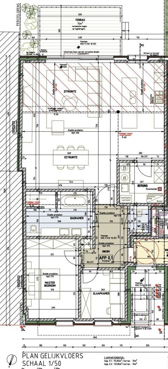 Gelijkvloersappartement met 2 slaapkamers in centrum Lede foto 2