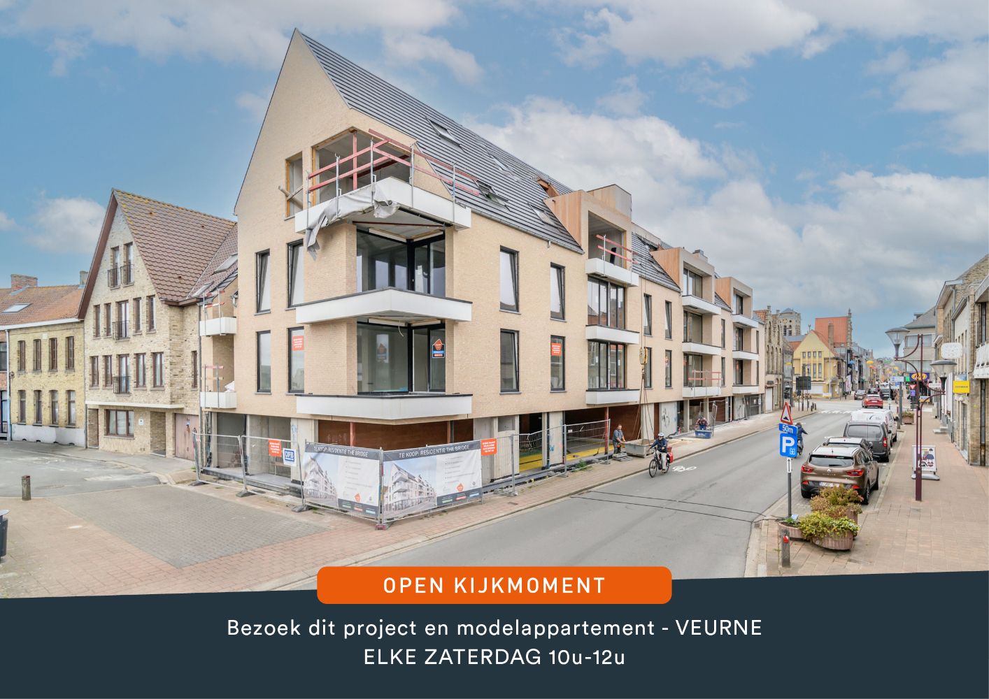 VEURNE: Nieuwbouwresidentie THE BRIDGE op enkele stappen van het bruisende centrum van Veurne, 17 appartementen met 2 of 3 slpks, op topligging! foto {{pictureIndex}}