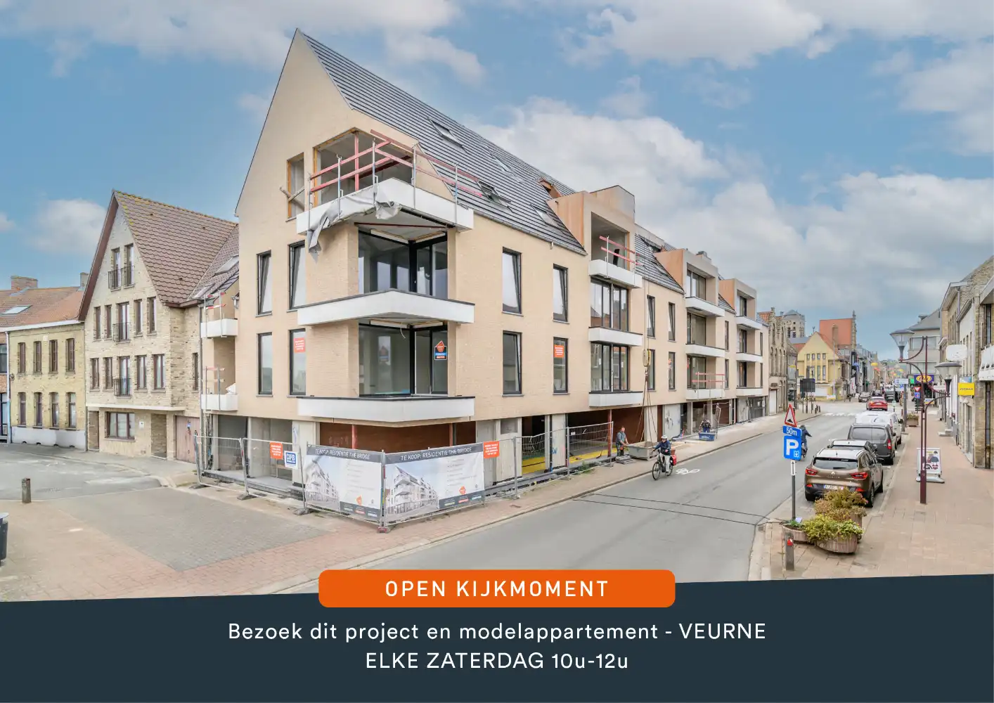 VEURNE: Nieuwbouwresidentie THE BRIDGE op enkele stappen van het bruisende centrum van Veurne, 17 appartementen met 2 of 3 slpks, op topligging! foto {{pictureIndex}}