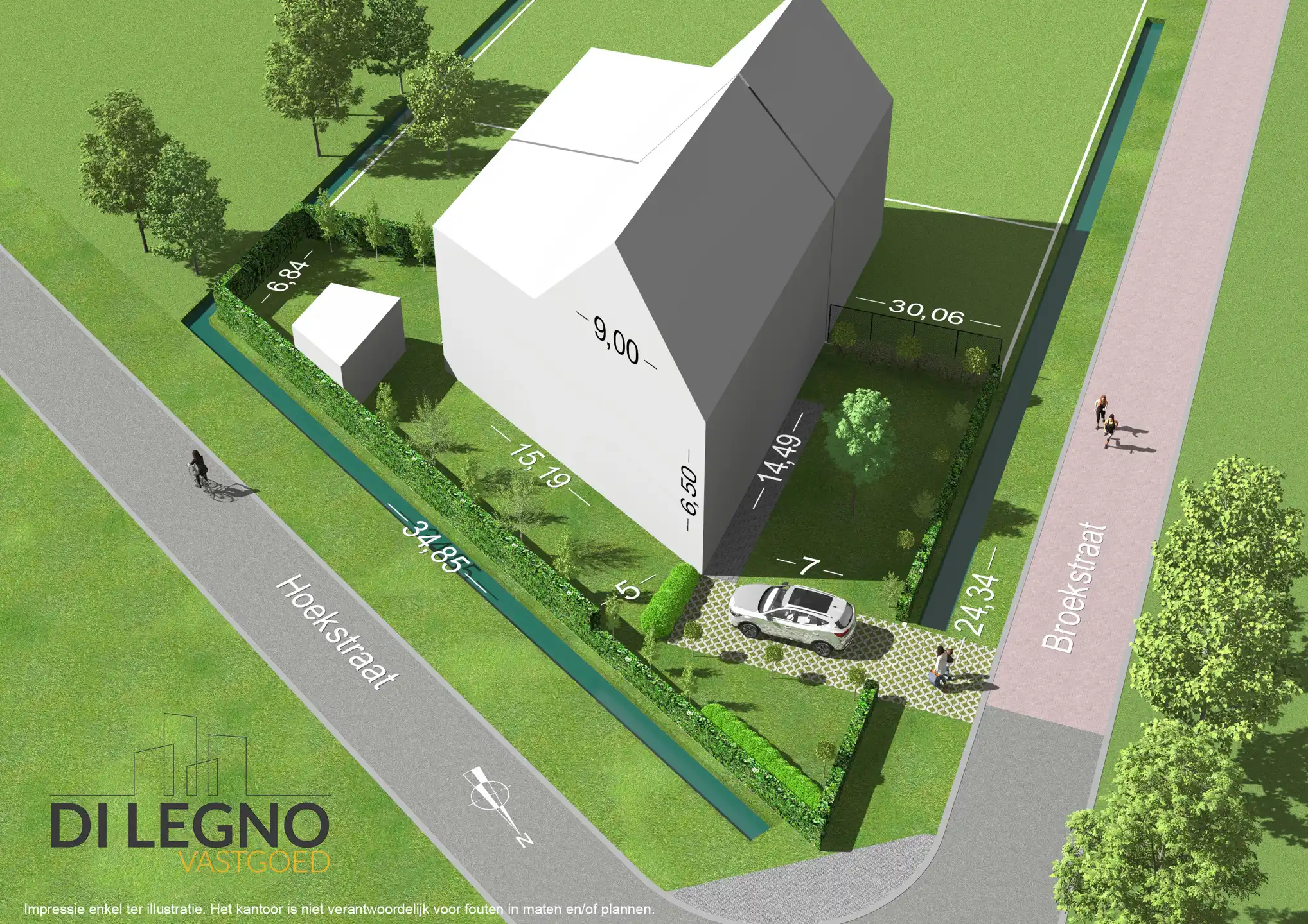 Mooie bouwgrond van 470m² geschikt voor HOB te Schoonbroek foto 2