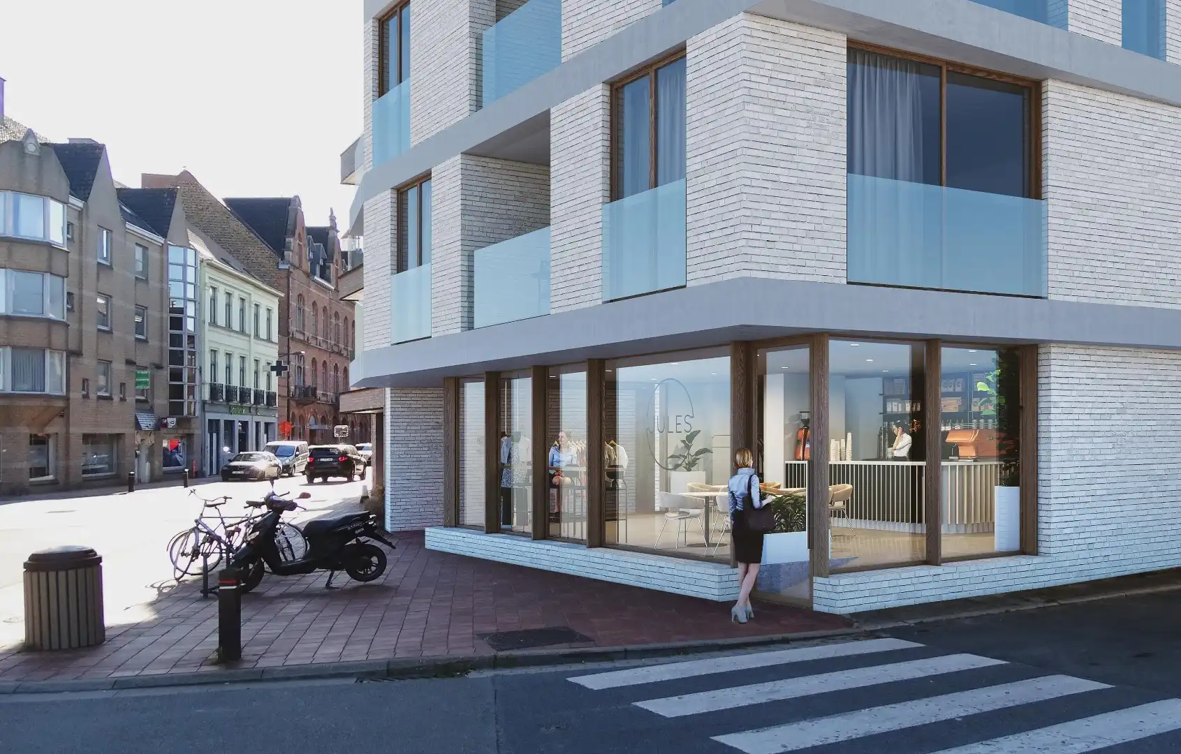 Luxe nieuwbouwproject Knokke met 10 wonongelegenheden waaronder  9 appartementen, 1 woning, 11 garageplaatsen en handelpand foto 2