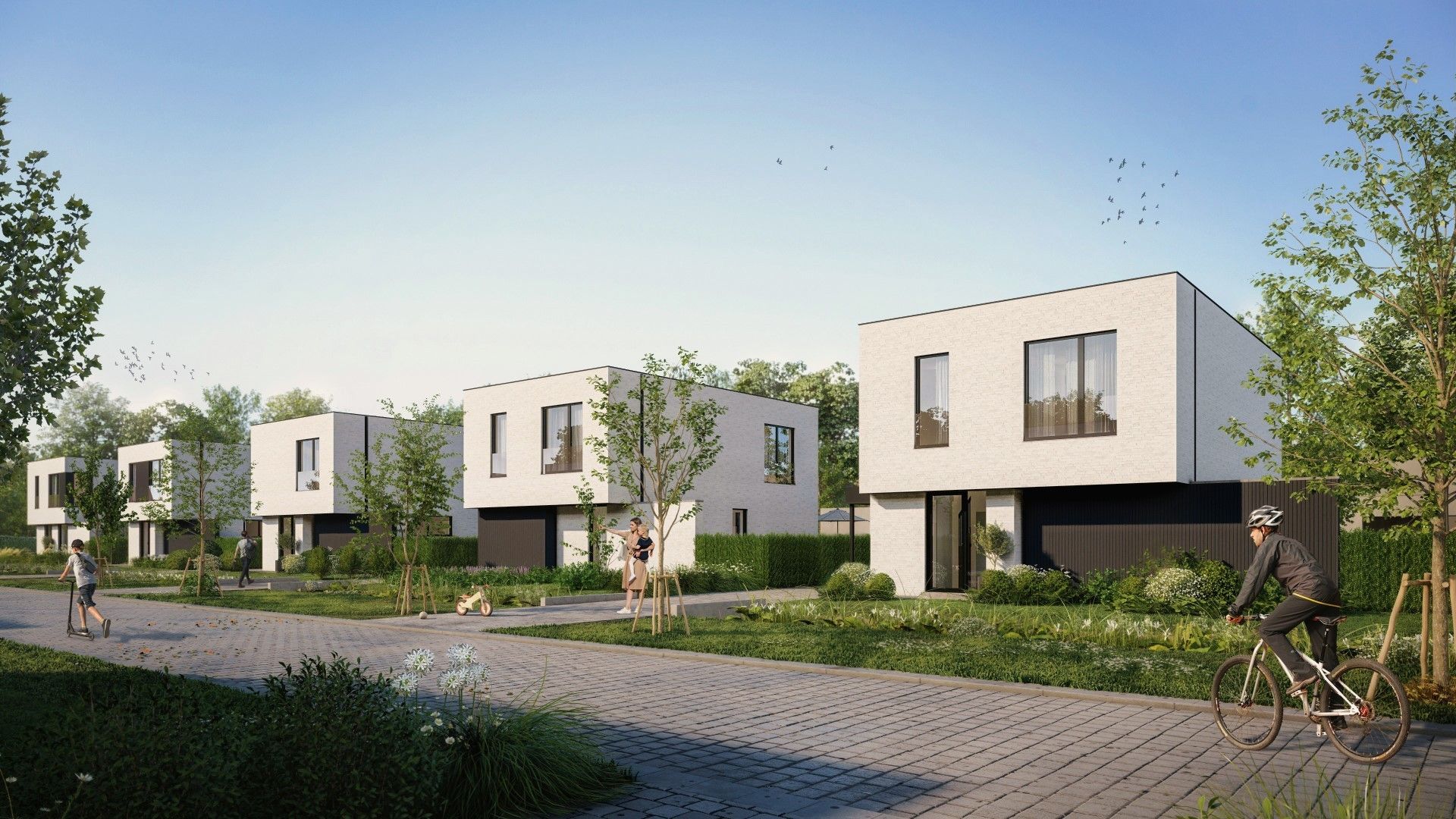 Moderne vrijstaande woning met zuid gerichte tuin foto {{pictureIndex}}