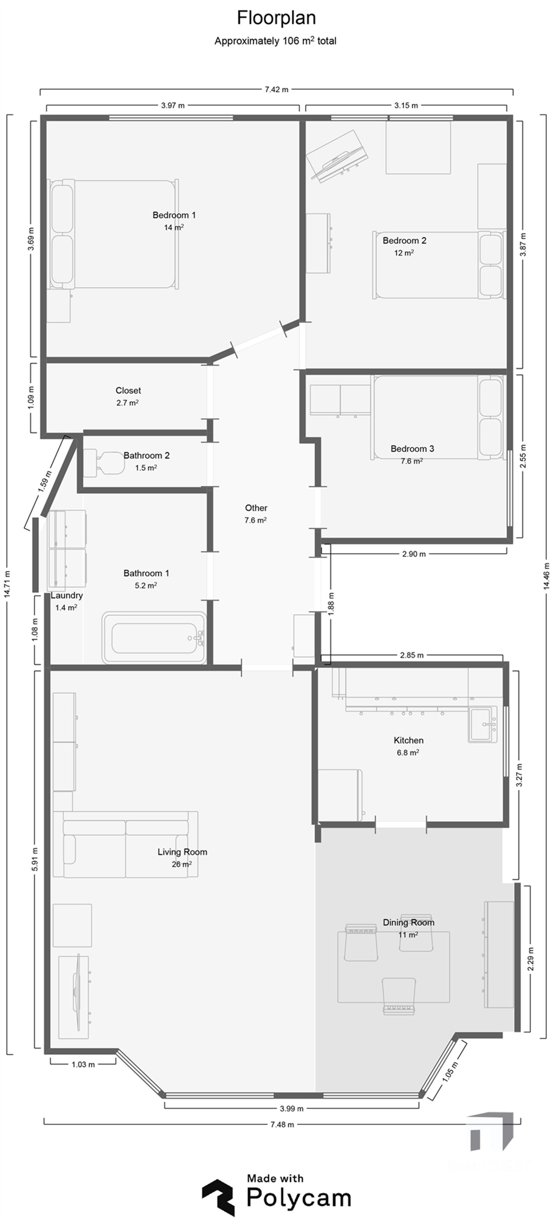 Building met 3 woonentiteiten en 3 garages foto 15