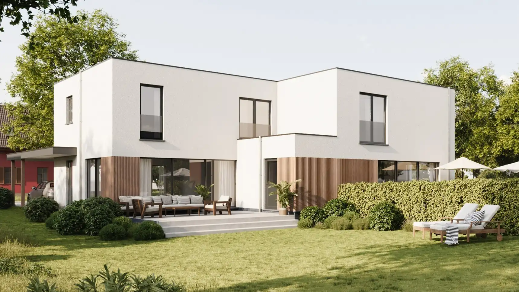 Moderne villawoningen in het Haspengouwse landschap foto 6