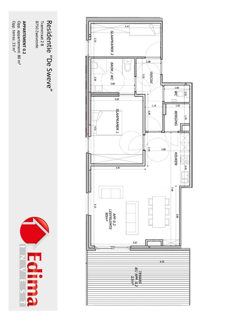 Gelijkvloers assistentie appartement met 2 slaapkamers, groot terras met autostaanplaats foto 15