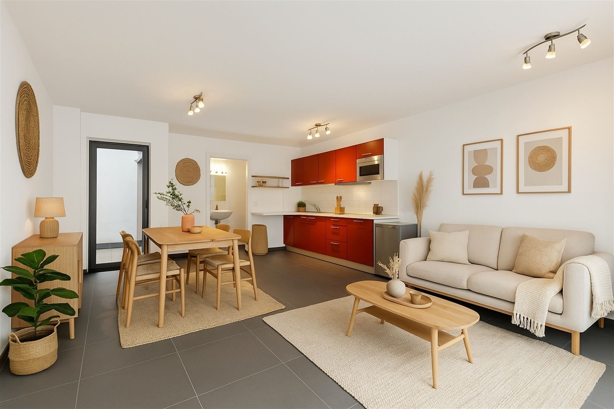 Gelijkvloers appartement met ruim terras foto {{pictureIndex}}