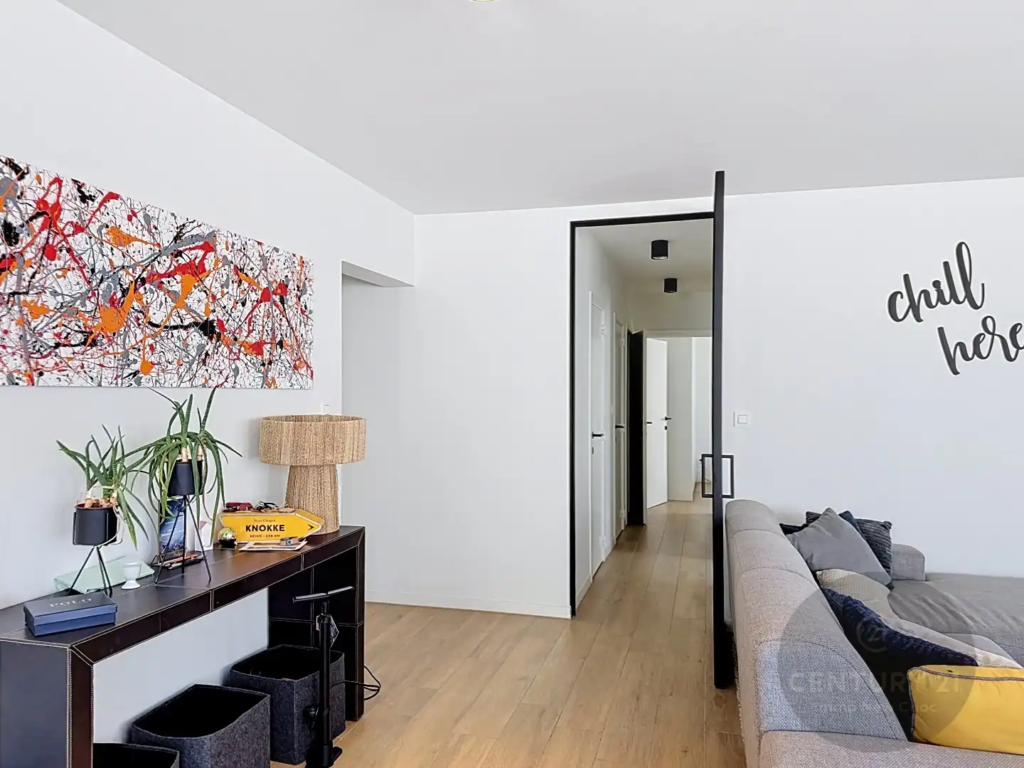 Ruim modern appartement met lift in Oud Knokke, dorp centrum, 2 slaapkamers, fietsberging,  bouwjaar 1985, energielabel C foto 8
