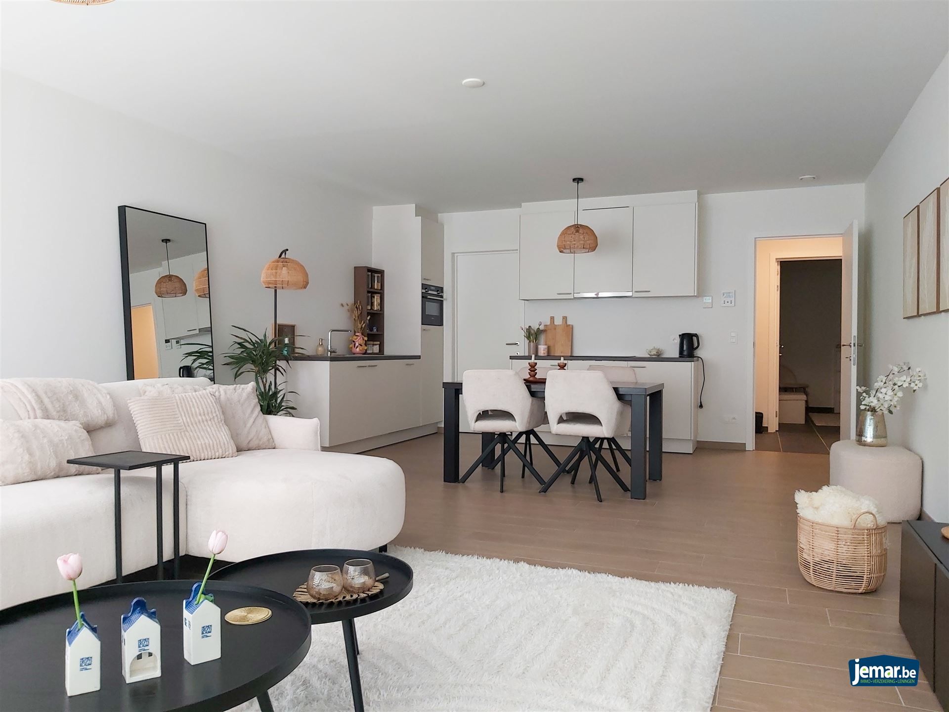 Instapklaar, gelijkvloers en energiezuinig appartement met terras en autostaanplaats in Opgrimbie! foto 3