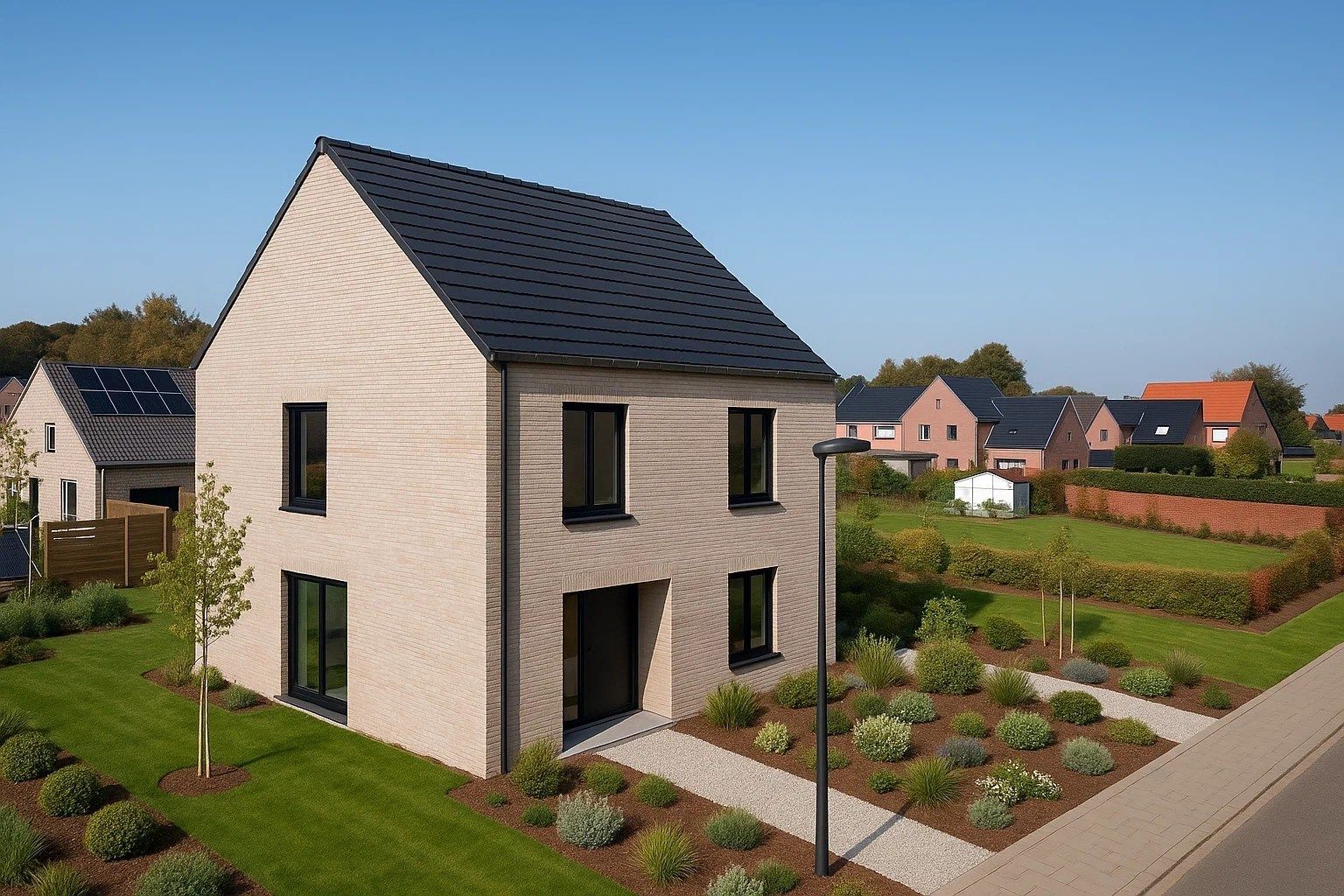 Te koop in Waasmunster: Moderne villa met vier slaapkamers foto {{pictureIndex}}