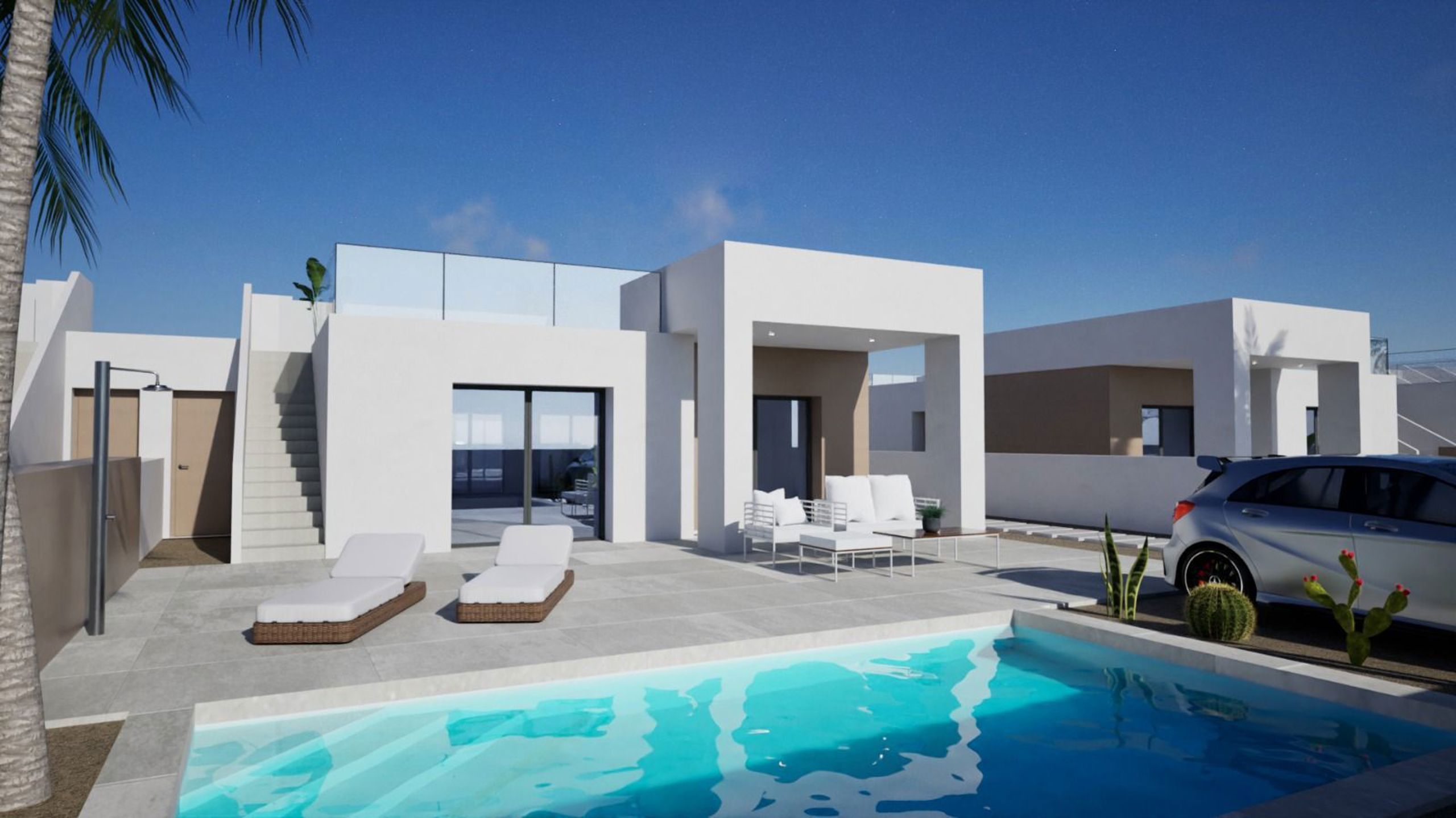 SPANJE - mooie L villa met bergzicht in leuk Spaans dorp foto 3