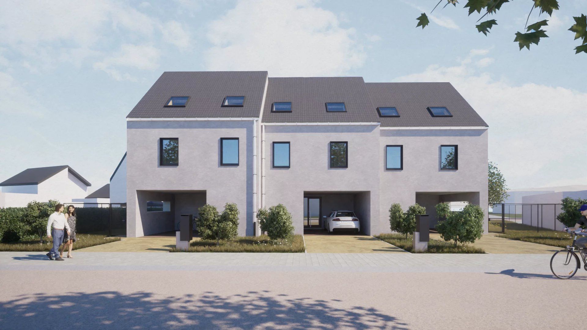 3 geschakelde woningen met tuin. Luxe afwerking! foto 2