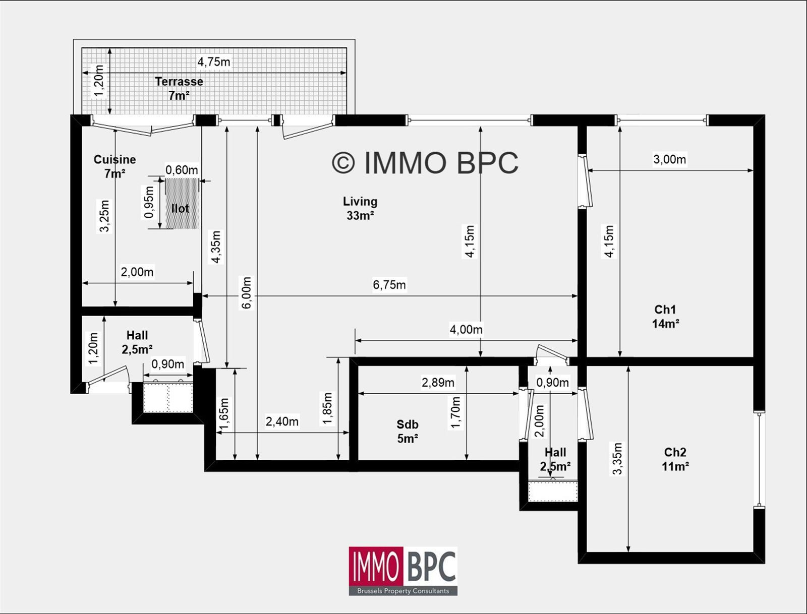 Licht appartement met 2 slaapkamers en terras foto 4
