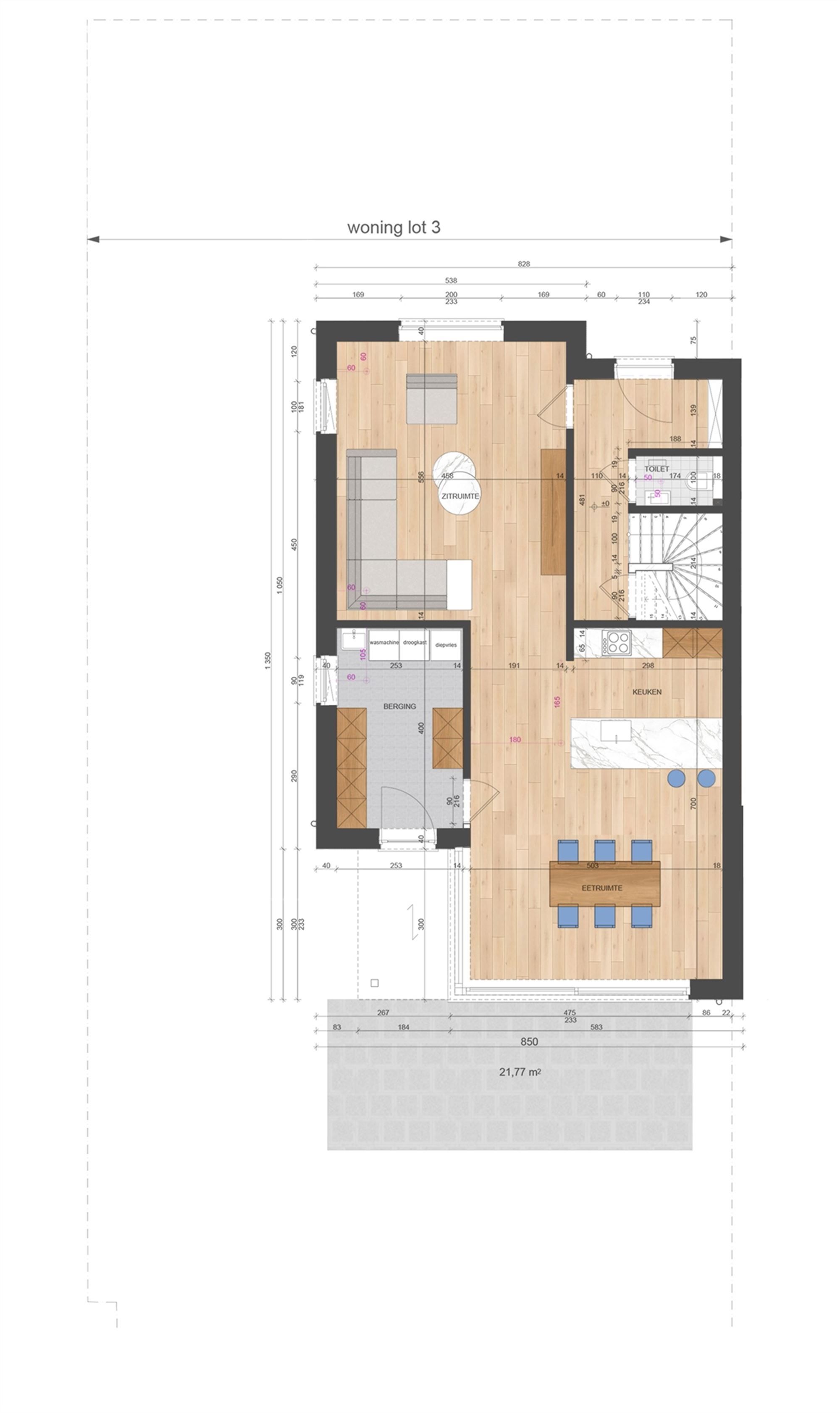 NIEUWBOUWWONING MET 3 SLAAPKAMERS UITERST CENTRAAL DOCH RUSTIG GELEGEN TE ZONHOVEN foto 5