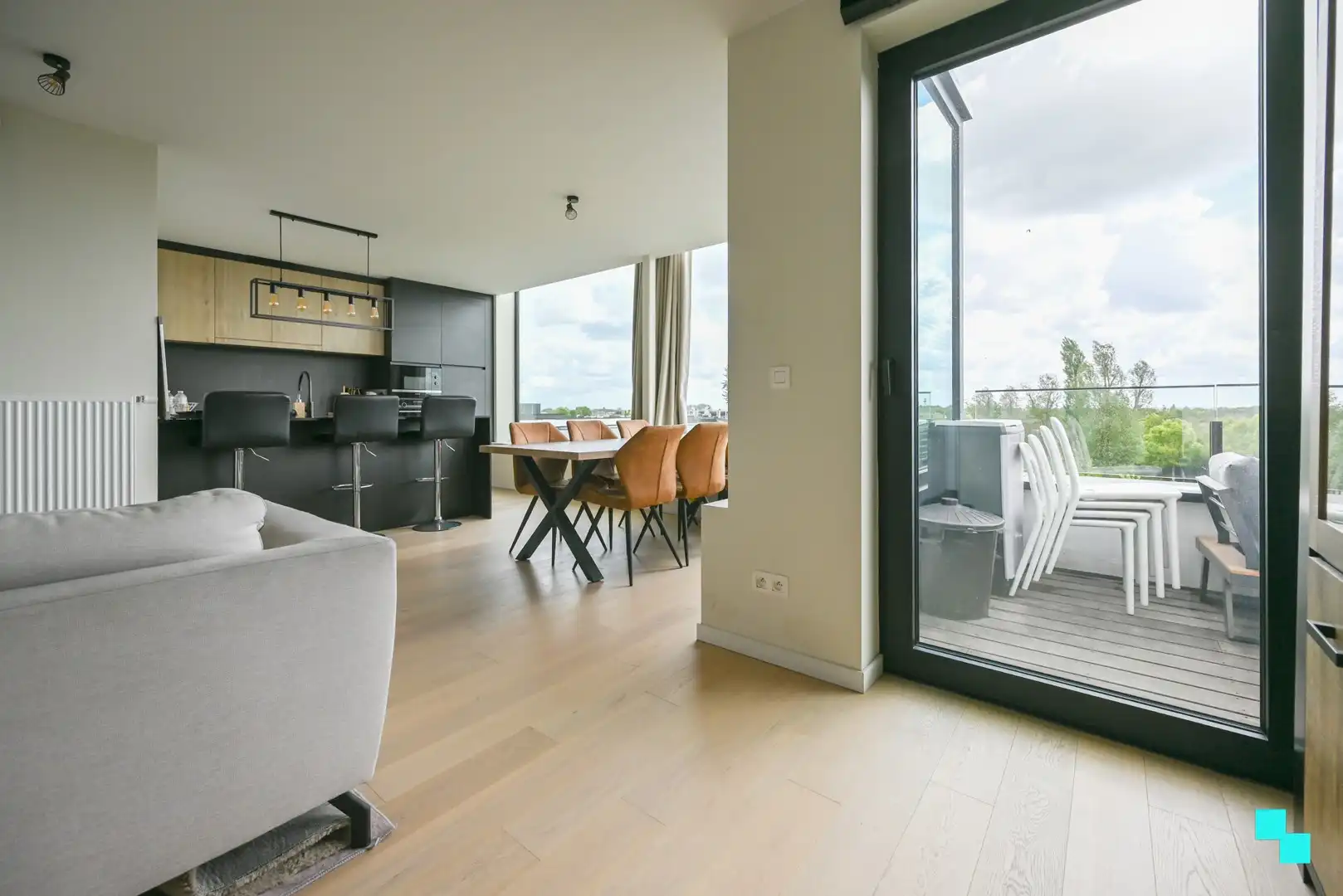 Nieuwbouw tweeslaapkamerappartement met garagebox in centrum Lendelede foto 6