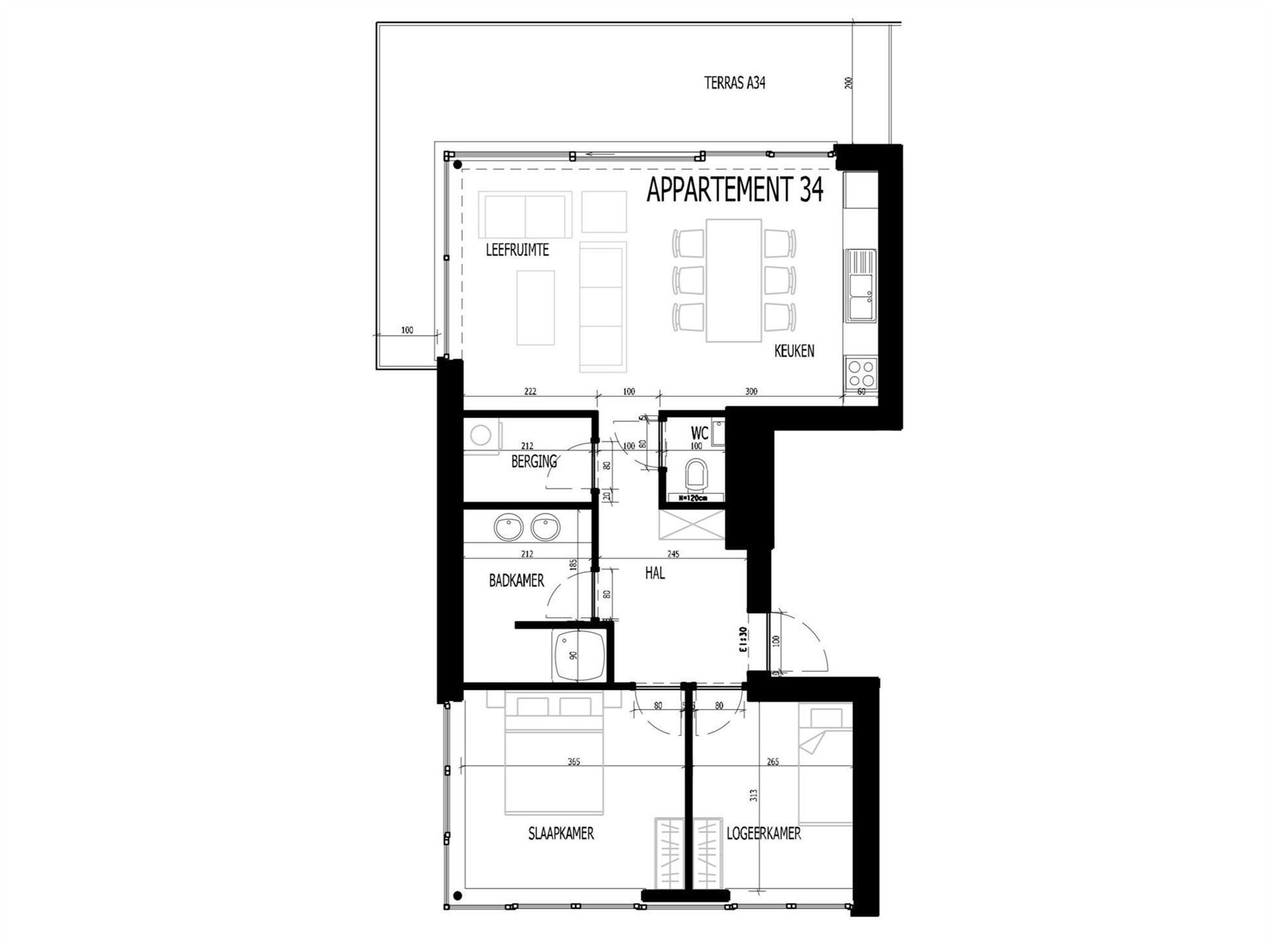 Appartement met 2 kamers en parkeerplaats foto 16