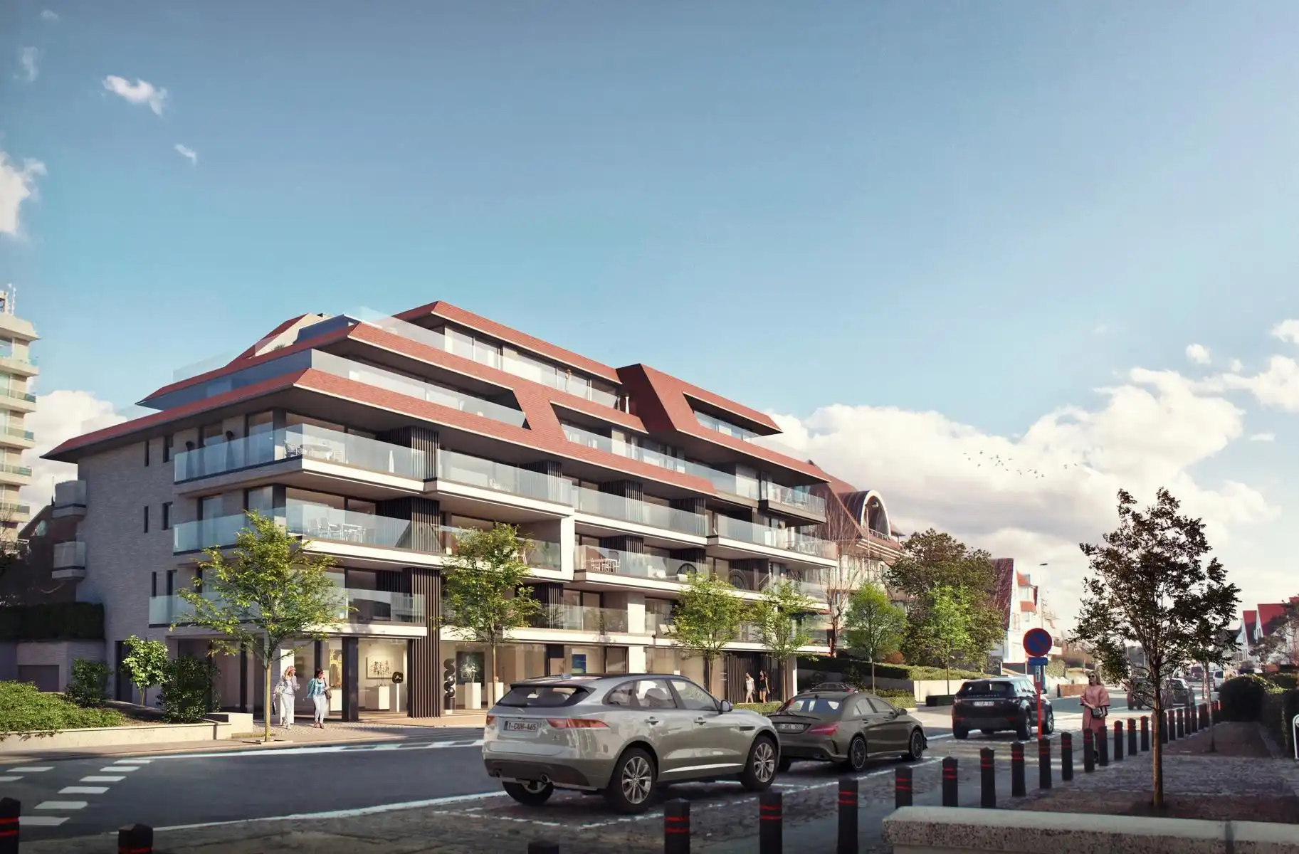 Handelspand op de Kustlaan in het Zoute, gevelbreedte 13m², design EL Architects foto 2