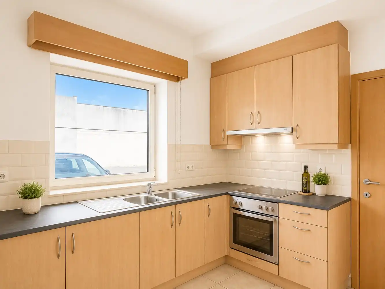 Instapklaar en energiezuinig éénslaapkamer doorzons appartement in het centrum van Eke foto 3