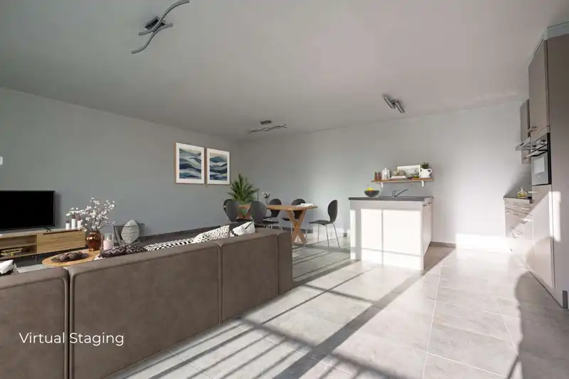 Jong, energiezuinig en modern tweeslaapkamer appartement met mooi terras op de tweede verdieping van residentie Aimé en André in hartje Waregem! foto 3