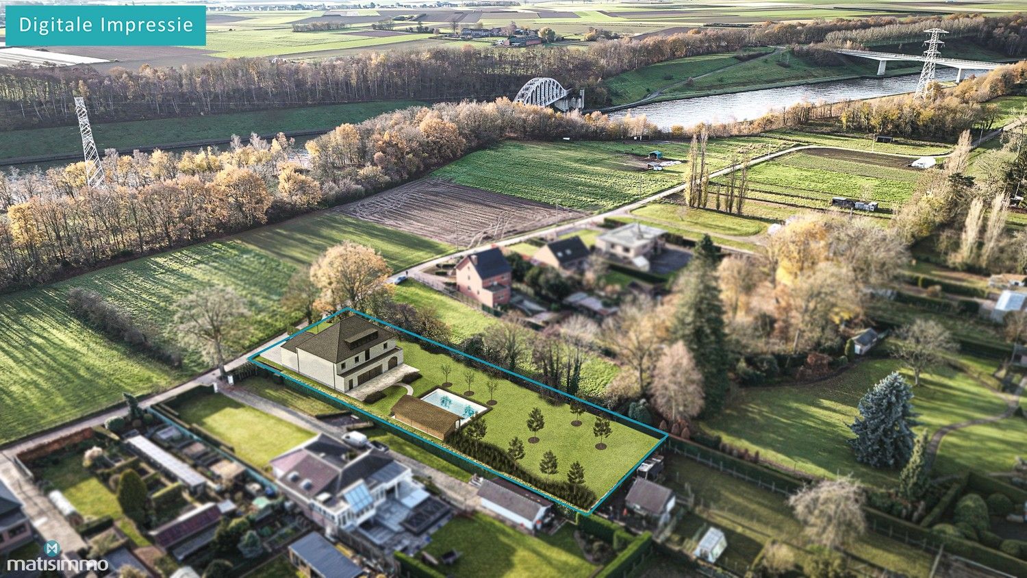 RUIME BOUWGROND VAN 18A 60CA VOOR OPEN BEBOUWING TE LANAKEN foto 3