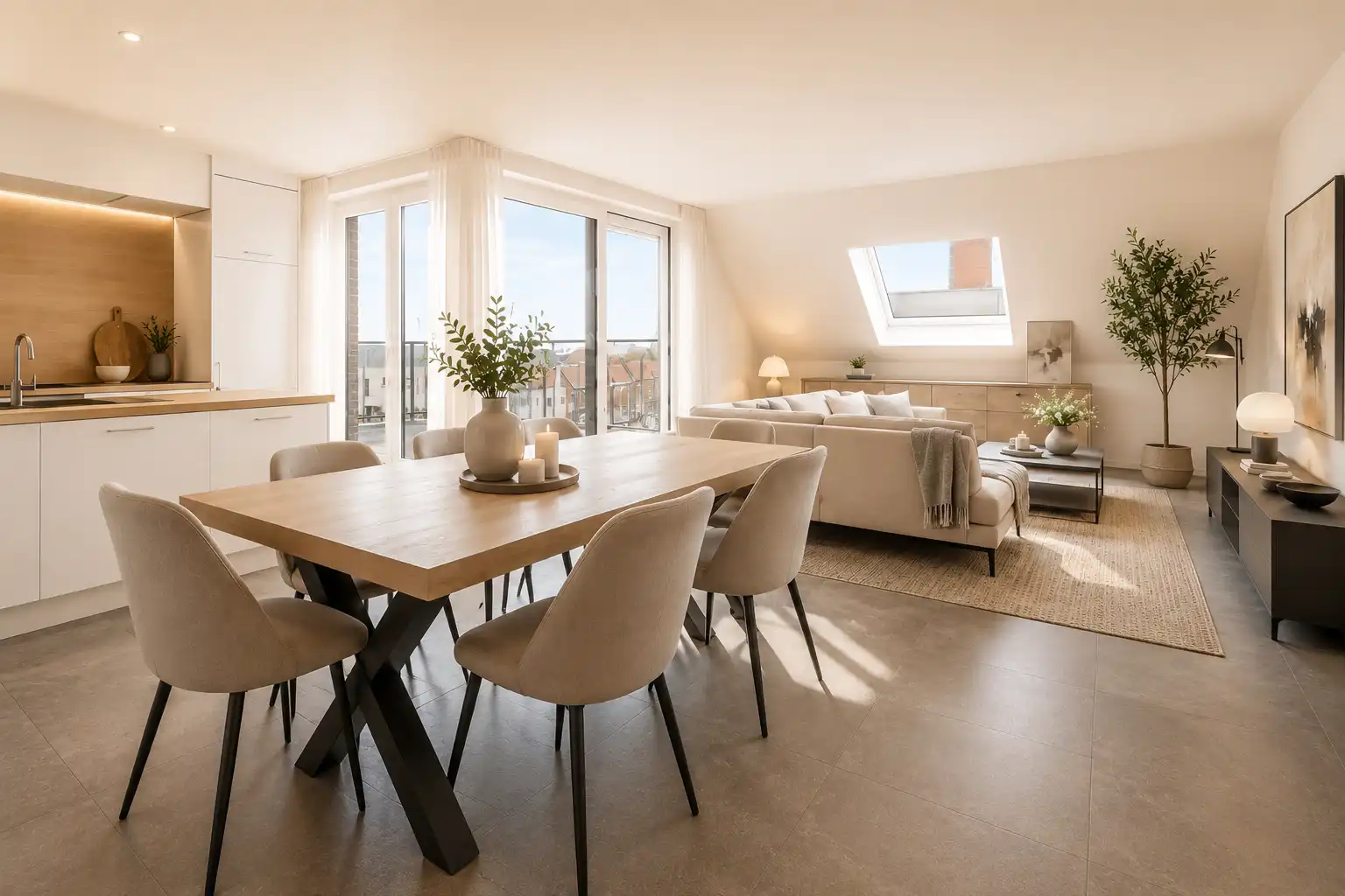 Ruim en lichtrijk penthouse nabij centrum Roeselare foto {{pictureIndex}}