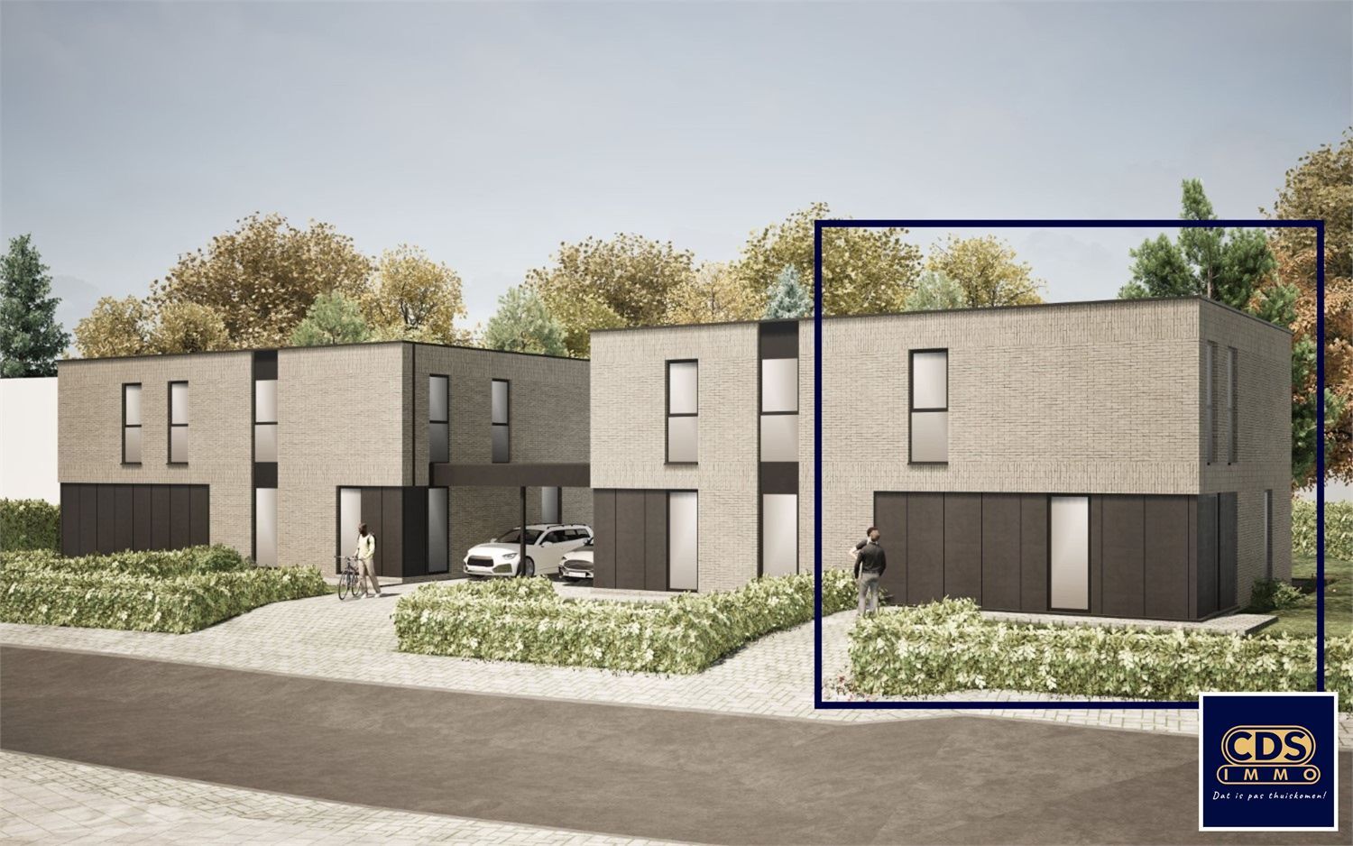 Vier moderne halfopen woningen foto 2