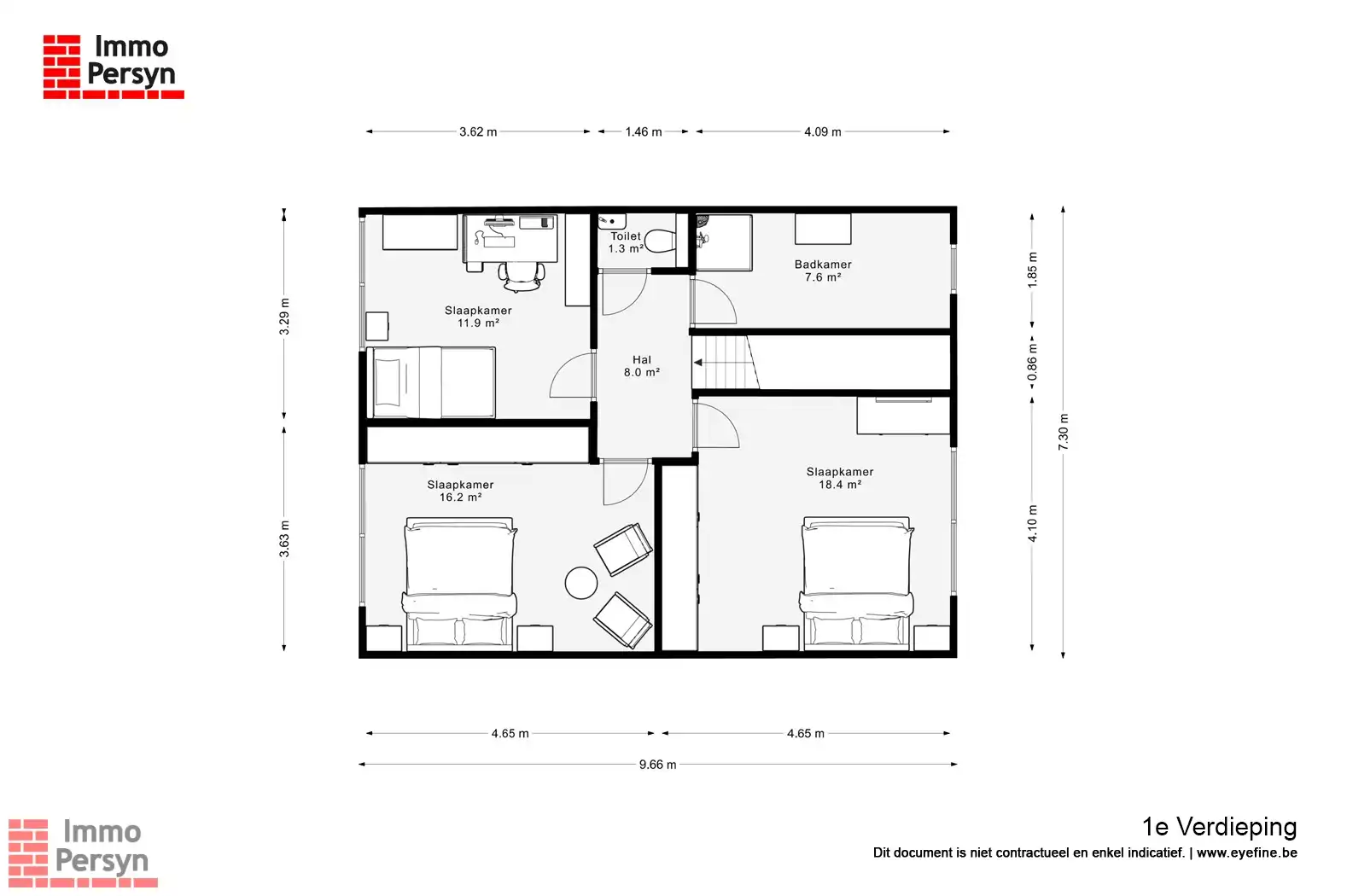 Energiezuinige recente gezinswoning  met 3 slaapkamers, garage en tuin te Leopoldsburg foto 27