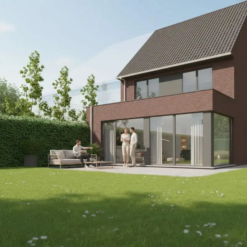 Nieuw te bouwen halfopen woning te Brugge. foto 2