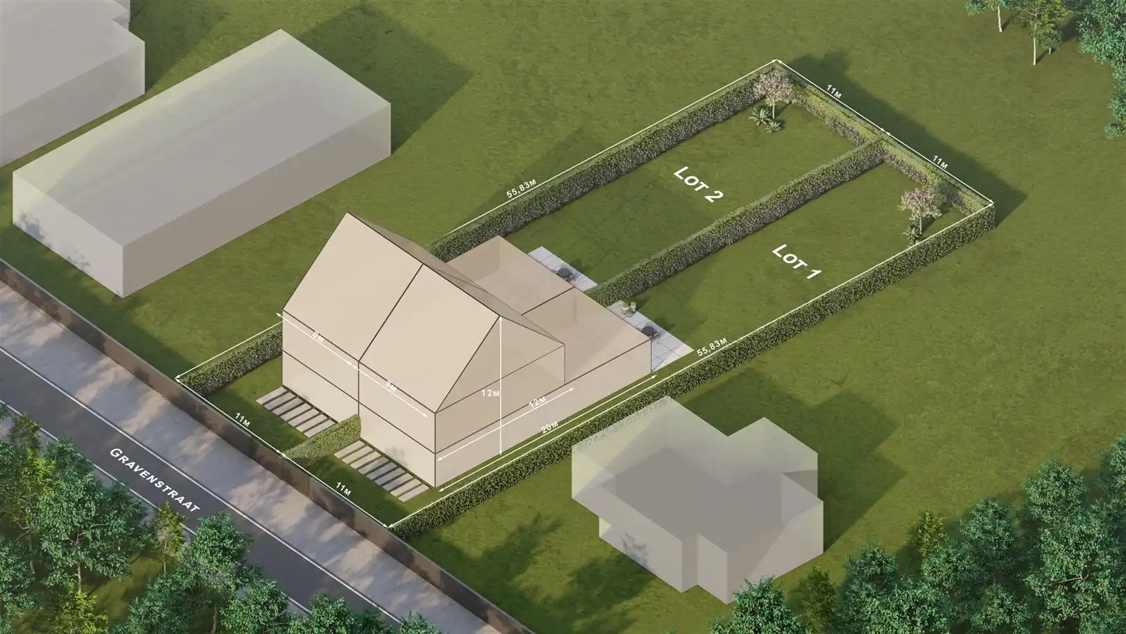 perceel bouwgrond van 612 m² voor halfopen bebouwing foto 4