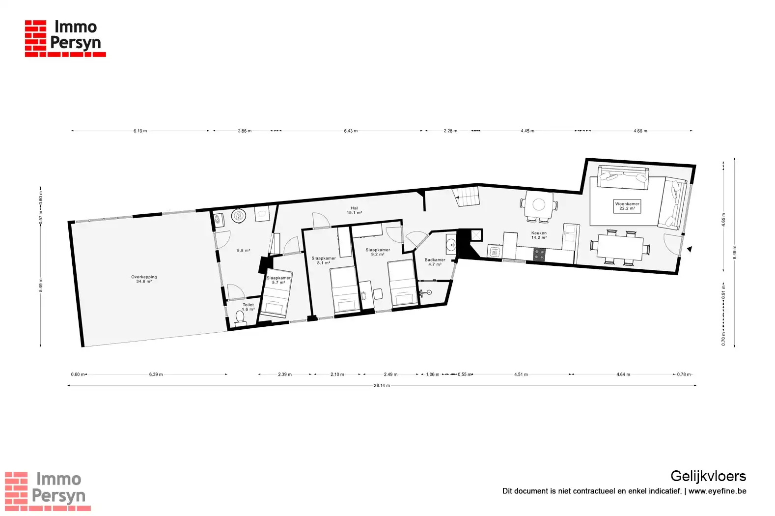 Energiezuinig (EPC C) & veelzijdig: Ruim pand met 3 slaapkamers – Geen renovatieverplichting! foto 21