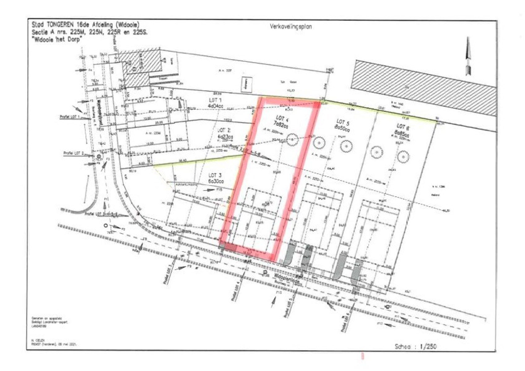Ruim perceel van 782m² te koop in Widooie (Tongeren) , ideaal voor open bebouwing met noordelijke tuinoriëntatie foto {{pictureIndex}}