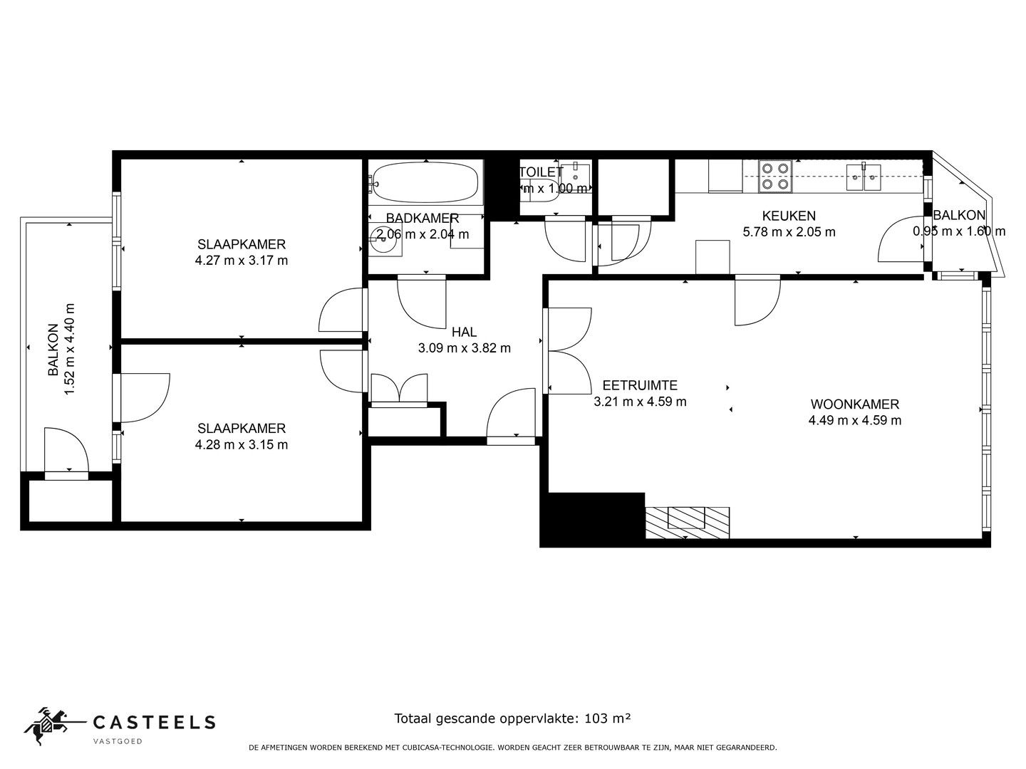 Appartement te koop met terras en garage te Gentbrugge foto 19