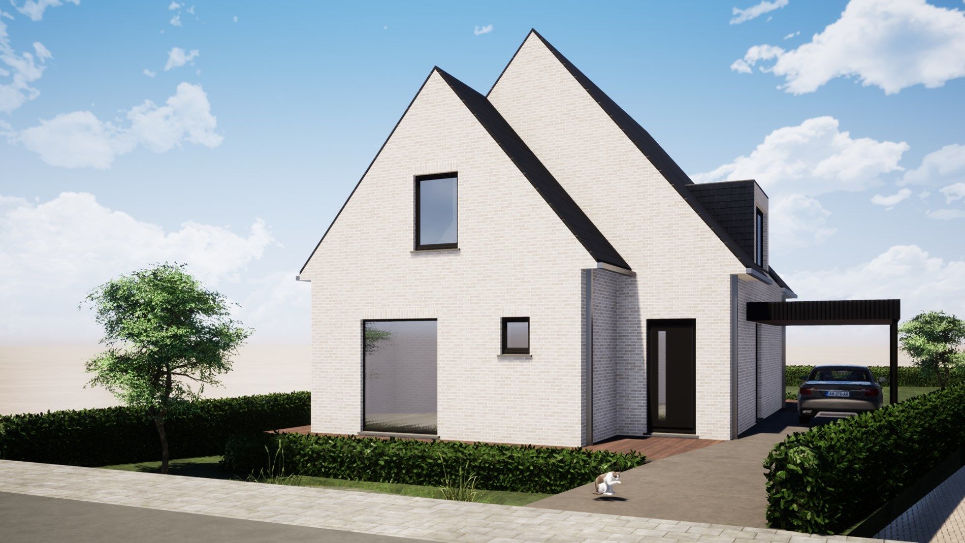Exclusieve nieuwbouwvilla op 804 m² nabij strand te Westende foto {{pictureIndex}}