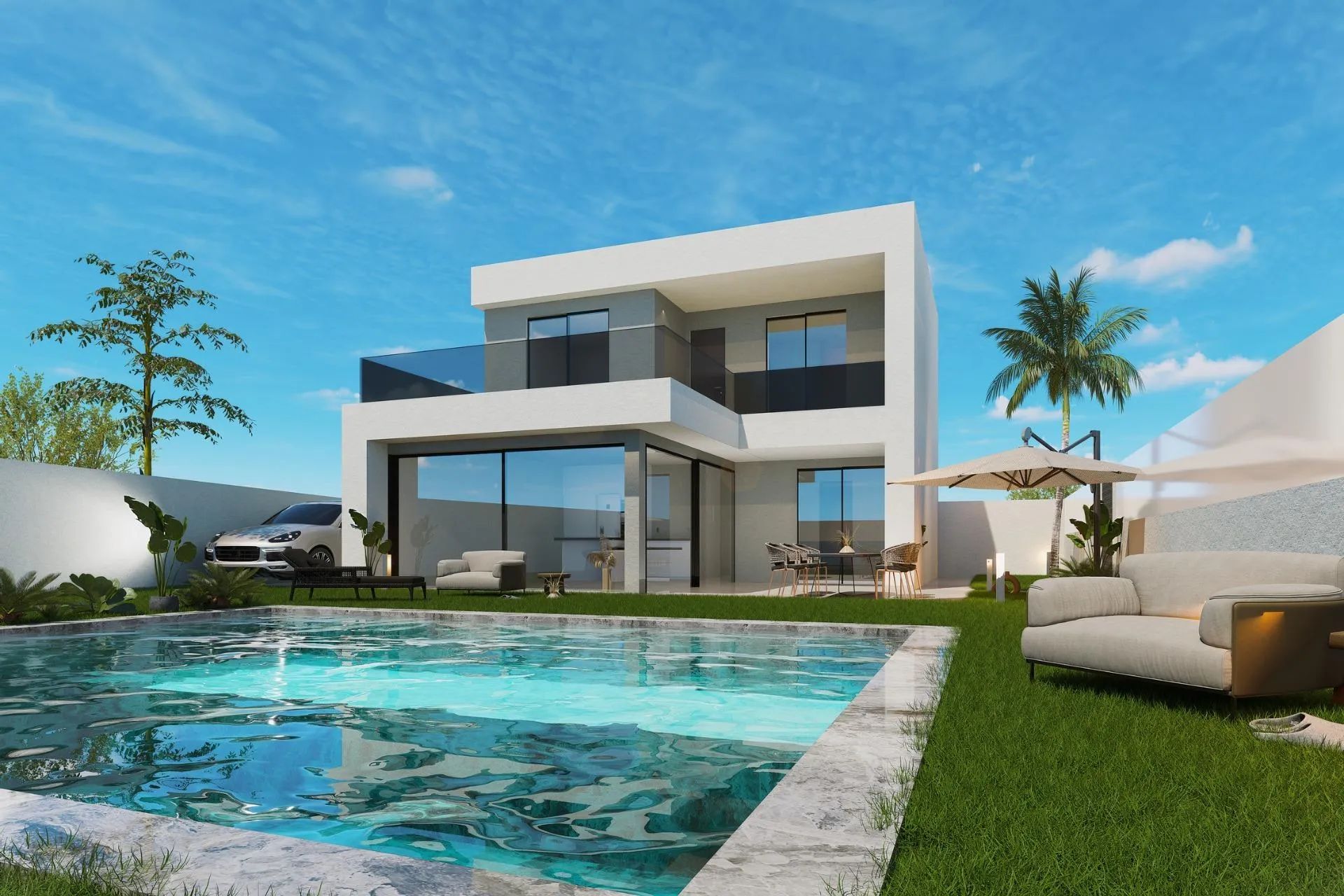 Luxueuze nieuwbouwvilla met privézwembad in San Pedro del Pinatar – zon, zee en stijlvol wonen foto {{pictureIndex}}